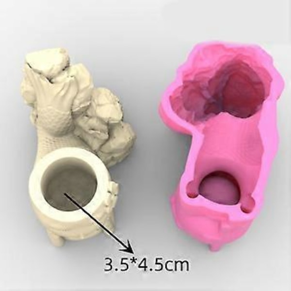DIY Søde Havfruer Blomsterpotte Silikoneforme Penholder Epoxy Resin Form Sukkulent Plantekasse Værktøj til DIY Håndværk (1)