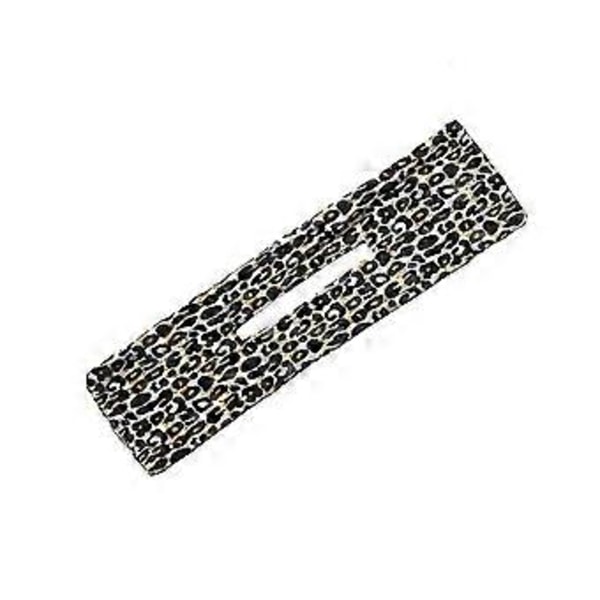 Hårknold til fransk twist stof hårklemme leopard print diy hårtilbehør (2)