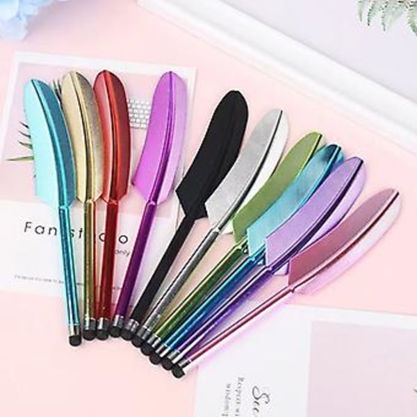 Forgyldt Fjeder Stylus Pen (Guld)