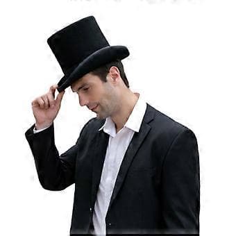 Britisk Flat Top Hat Efterår Voksen Trilby Hat Vinter Efterår Festival Hat til Voksen Hudvenlig Flat Top Hat L(L )