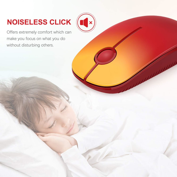 Wireless Mouse, Vssoplor 2.4G Slim Laptop Mouse with Nano Receive