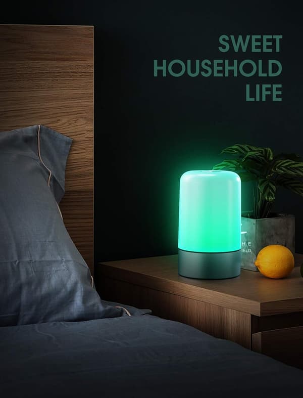 Multifunksjonell bordlampe, berøringssensor nattbordslampe dimbar varm