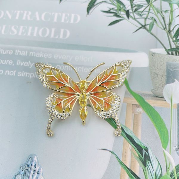 Emalj Butterfly Brosch (3 st)