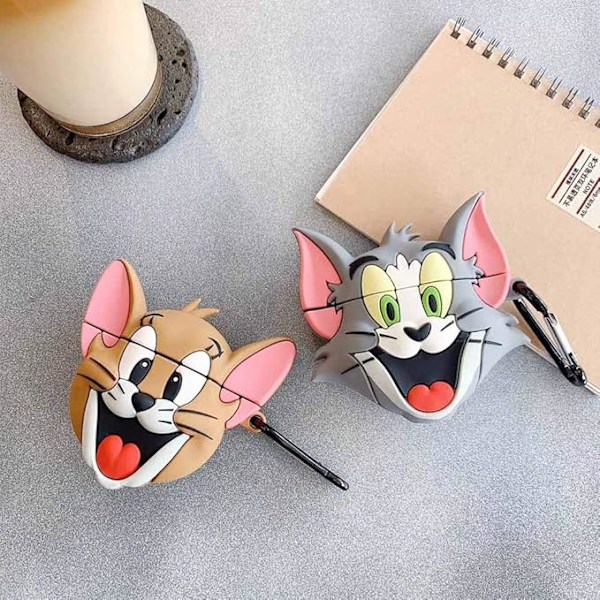 AirPods Etui, Sød 3D Mus Tyk Blød Bærbar Nøglering Fing