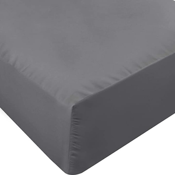 Visuell 137 * 190+35cm - Madrass cm, Mørkegrå, Madrassbeskytter
