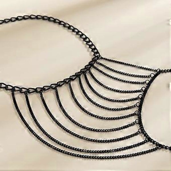 Choker Halsband Axel Tofs Kedja Mode för Klubb Bar Axeldekoration
