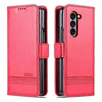 AZNS för Samsung Galaxy Z Fold5 5G PU-läder plånboksfodral Flip Folio Stativ Telefonfodral (Stil C)