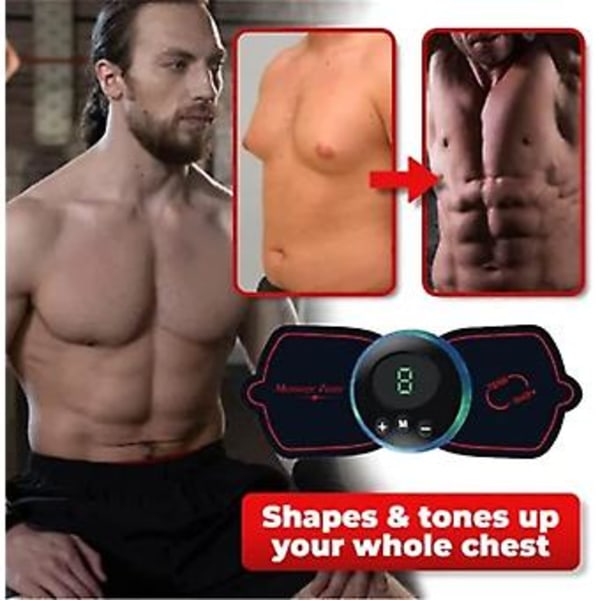 2 kpl Ems Gynecomastia Reduction -hierontalaite, kannettava sähköinen Ems-niskanhierontalaite, kohdunkaulan hieronta kivunlievitykseen