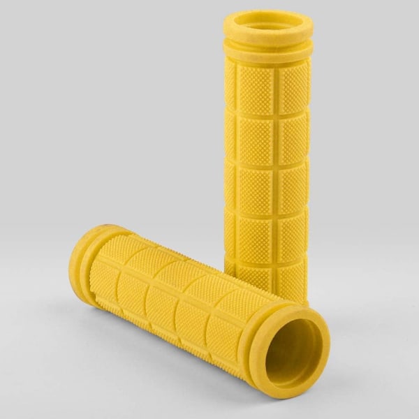 Pair of Ergonomic Non-Slip Soft Rubber Bike Grips (Yellow)