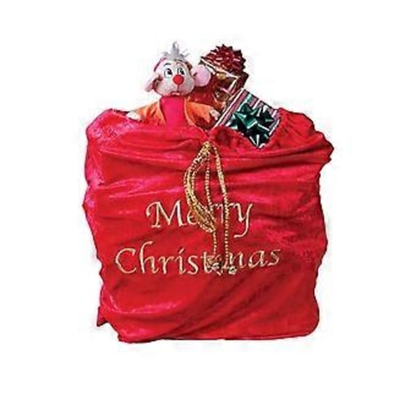 Julklappspåsar Broderad Tomte Presentsäck Julkasse Röd Tomte Julklappspåse