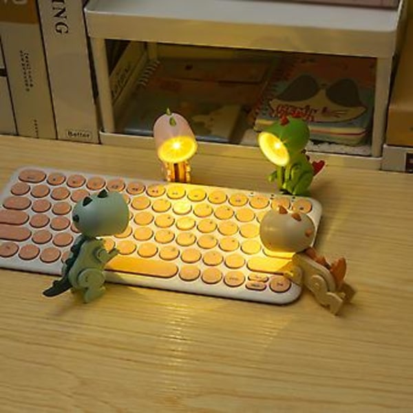 DIY Mini Justerbar Dinosaur Natlampe, Mobiltelefonholder Lampe Til Børneværelset, Gul (gul)