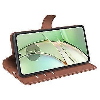För Motorola Edge 40 5G Plånbok PU Läderfodral Kalvstruktur Stativ Telefonfodral (Stil C)