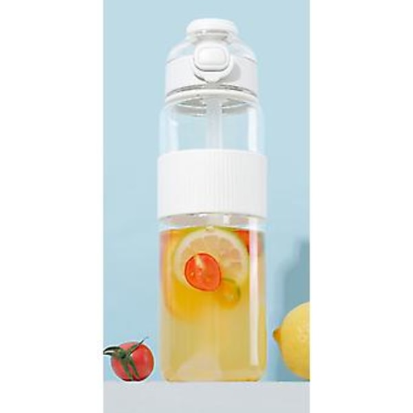 JUSCH Sommer højværdi stor kapacitet vandkop sports fitness bærbar halm høj temperatur udendørs vandkop monsun hvid 720ml(WZ2146)
