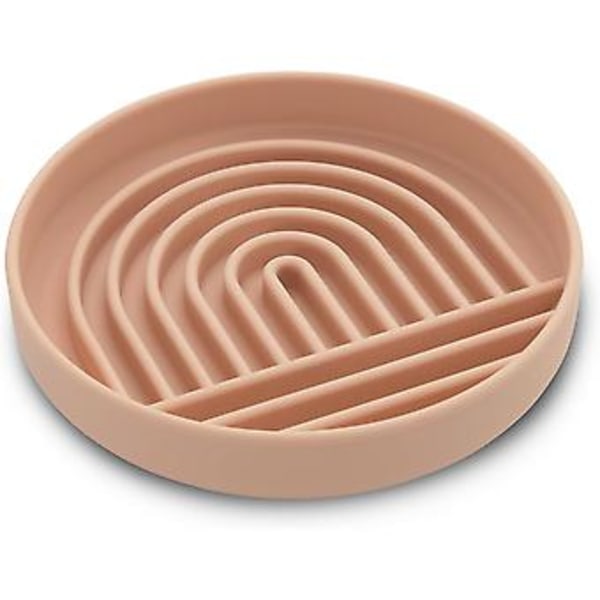 DLM Skål i Silikon - Langsom Foder til Hunde & Hvalpe - Langsom Spisning Moderne Læk Mat Design Reducerer Slugning Opvaskemaskine Passer til Alle Racer Grøn (C)