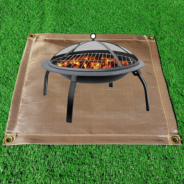 (95x80cm) Bålpannematte | Brannsikker Matte | Kullgrillmatte | Grill