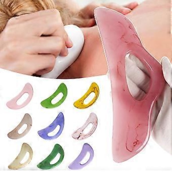 Body Gua Sha Massageværktøj, Genanvendeligt Guasha Cellulite Massageværktøj, Massage Skulpturmaskine Guasha Board, til Mænd Kvinder (B)