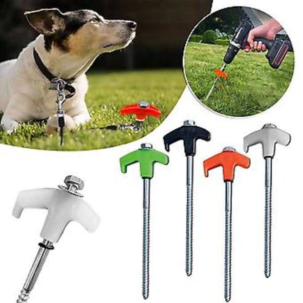 Sekskant Hode Forlengede Gjengede Plugger Solid Ergonomisk Håndtak Teltspiker Campingtilbehør (4 stk Grønn)
