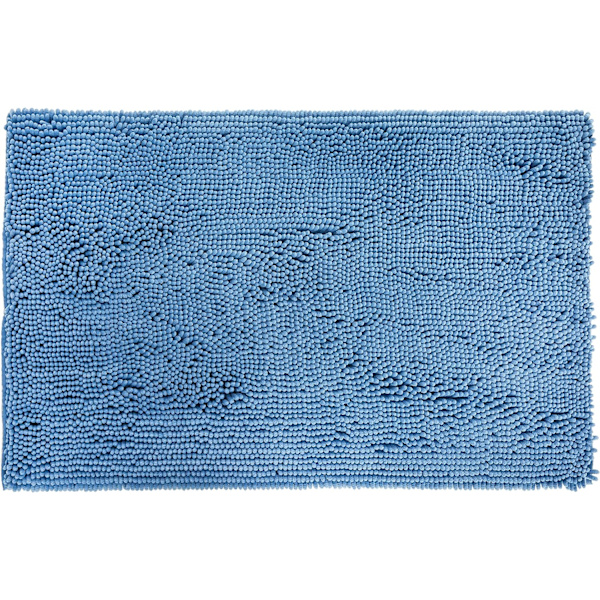 40 x 60m Mikrofiber Shag Skridsikker Bademåtte Blå