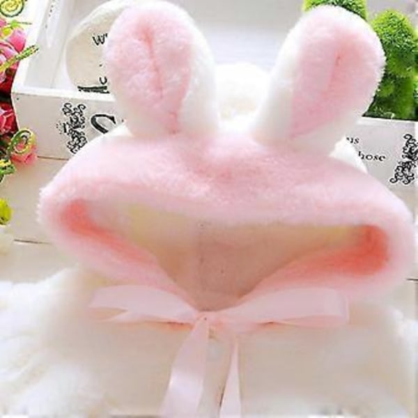 Baby Flicka Fuskpäls Fluffig Jacka Kappa Teddybjörn Fleece Jacka Varm Ytterkläder (100cm rosa)