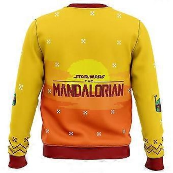Jouluvaatteet Lahja Supersankari Collegepaita Mandalorian Ruma Joulupukki Villapaita (3XL tyyli 2)
