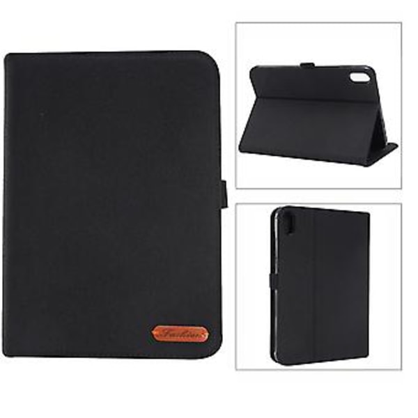 Tygklädd Läderfodral för iPad mini 6 2021 (Svart)