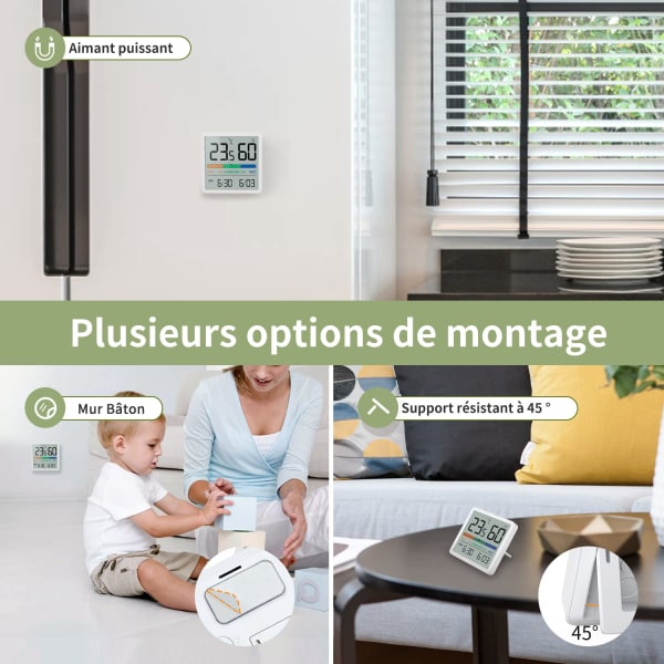 Hygrometer inomhus termometer, skrivbords digital termometer med