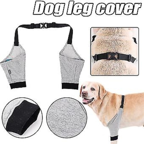 Armbågsstöd Skydd Mjuk Andningsbar Smärtlindring Axelstöd Armbågsärmar Kuddar För Hund (L)