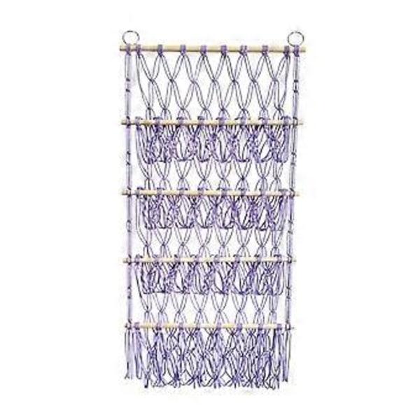 Kosedyr Nett Hengekøye Veggoppheng Organizer Baderom Holder Display Kosedyr Oppbevaring for Stue, Lekerom, Ball (Violett)