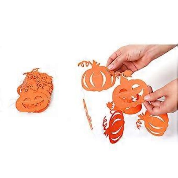 Kurpitsa Viirinauha Koristeellinen Juuttikangasviiri Juhlatarvikkeet Halloween-koristeluun (Oranssi)