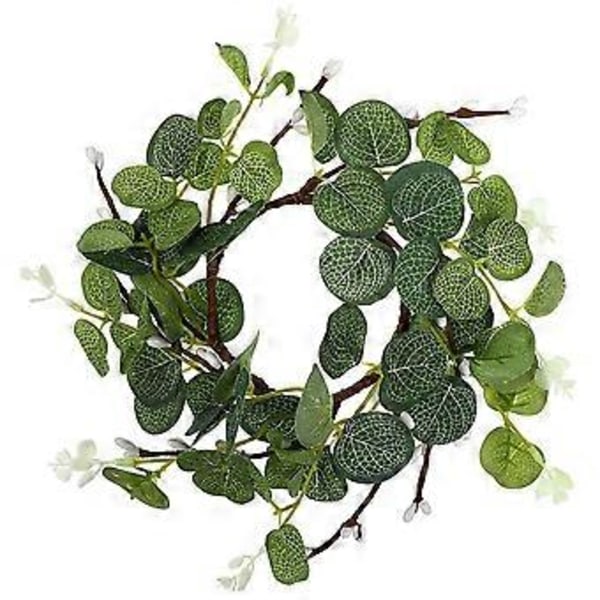 Kunstig Eukalyptus Blader Lysring Krans Lysestake Krans Pilar Lysestake Bryllupsdekor