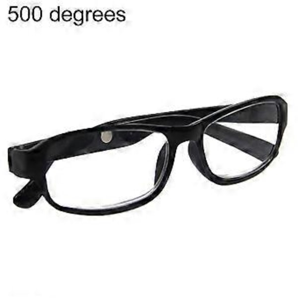 Lesebriller +4.5 +5.0 +5.5 +6.0 Grader Optiske Linser Briller Qinhai (Unisex Svart)