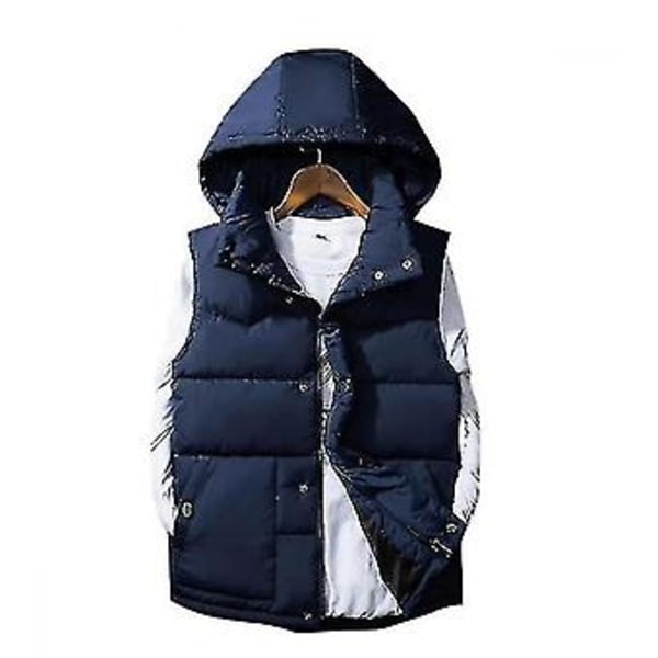 Men's Autumn Sleeveless Padded Vest(S blue)