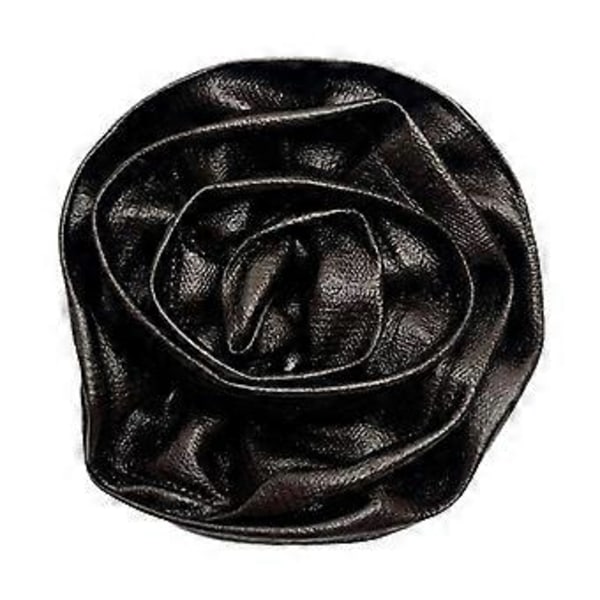 Stilfull Ros Knappnål Läder Brosch Multifunktionell Mode 3D Blomma Nål Mode Klädnål för Klänningar och Kläder Svart (Lila)