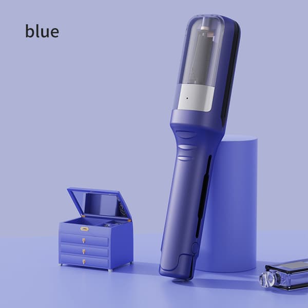 Trådløs Hårtrimmer, til automatisk trimning af kruset og spaltede spidser, Blå Blue