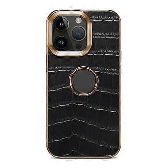 Denior Krokodille-Tekstur PU-Etui For iPhone 12 Pro Max (Svart)