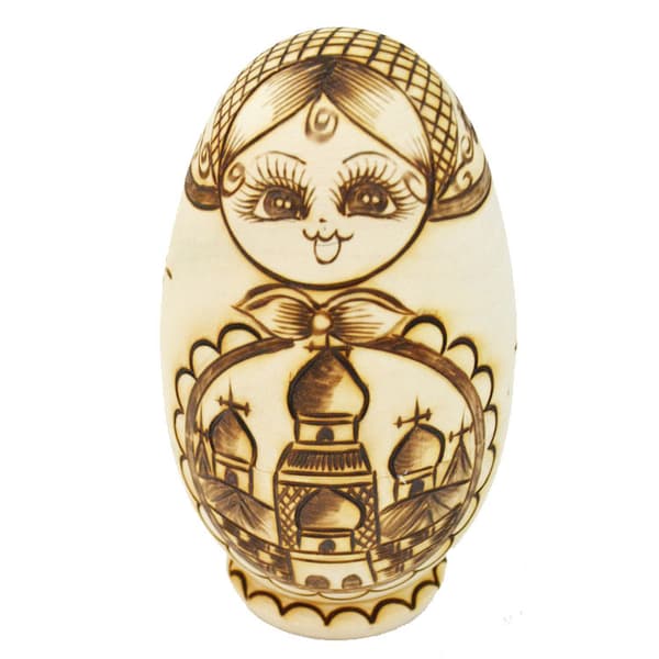 Matryoshka Trädocka Rysk Nestingdocka Handmålad Äggform Mat