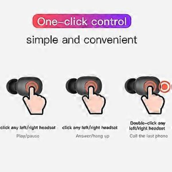 Bluedio TWS T-elf Langattomat Bluetooth-kuulokkeet (Musta)