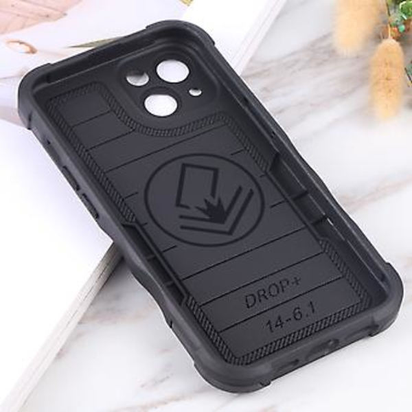 Anti-slip Armor Case til iPhone 14 Plus (Sort)