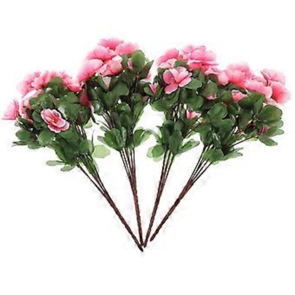 4 st Konstgjorda Rhododendronblommor Falska Blomdekorationer Vas Rhododendroner Siden Falska Blommor