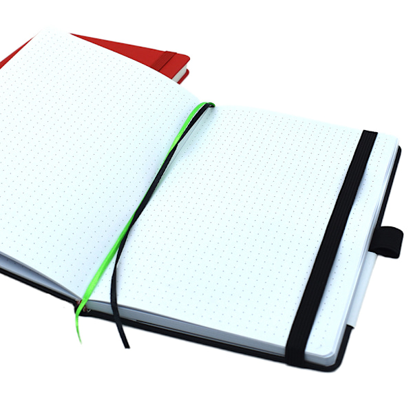 Læder Softcover Business Notesbog, Dot Grid Notesbog 100 GSM - Rød Red