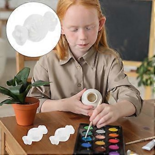 10 stk. DIY Hvide Slikformede Forme Børn Dekorativ DIY Forme
