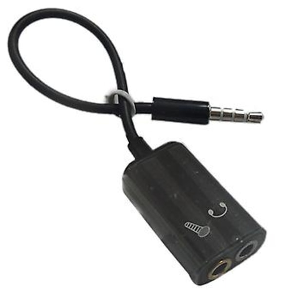 3,5 mm:n audio-kuulokemikrofonin Y-jakokaapelisovitin mikrofonin kuulokejakaja ( )