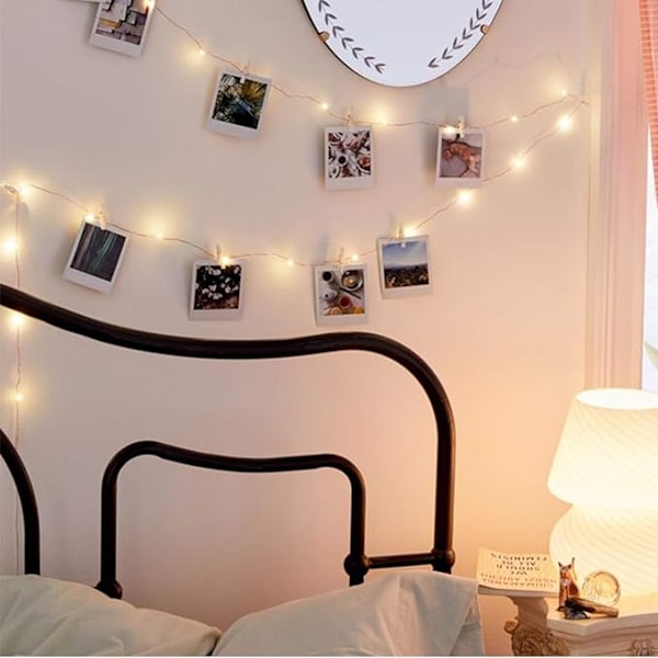 (Blanc Chaud)Guirlande Lumineuse Photo, 100 LED 10M Guirlande P