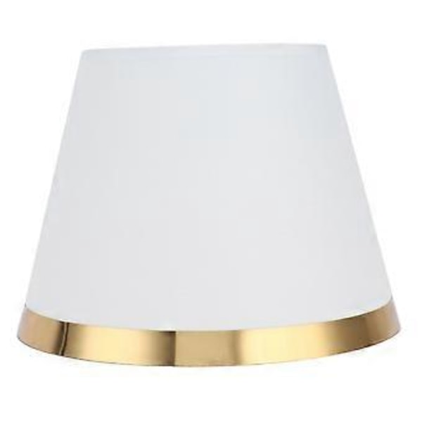 Lampeskærm i stof, europæisk stil, moderne lampeskærm til E27 bordlampe, gulvlampe, forsyninger PX129 hvid