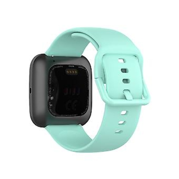 23 mm:n värillinen soljen silikoniranneke Fitbit Versa 2 / Versa / Versa Lite / Blaze -kelloille, koko: S (vihreä)