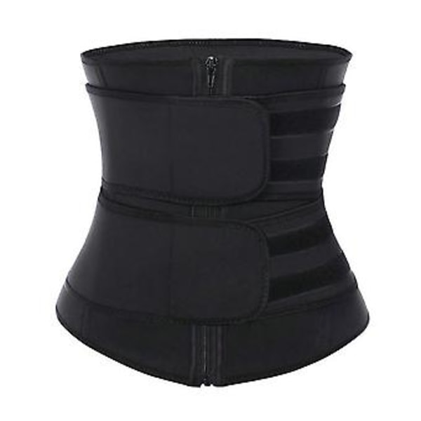 100% Ny, Midjetränare Högkvalitativt Svettbälte Slim Body Shaper Bastu GYM Shapewear (Svart)