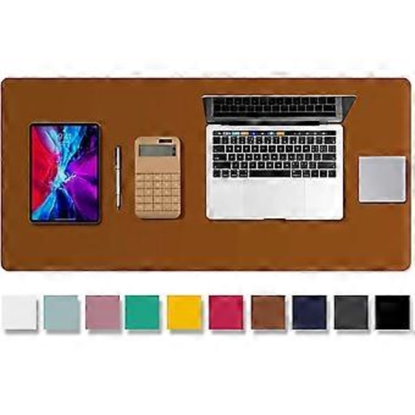 Läder Skrivbordsunderlägg, Musmatta, Kontorsunderlägg, Halksäker PU-Läder Skrivbordsunderlägg, Laptop Skrivbordsunderlägg