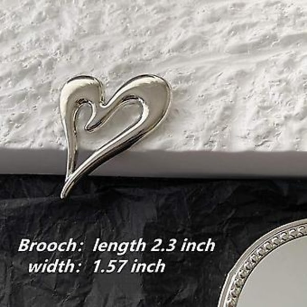 JUSCH Broschnålar Hjärta Söt Lapel Hijab för Kvinnor Mode Broscher Smycken----- Silver,WZ-478R