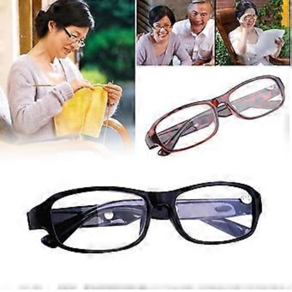 Läsglasögon +4.5 +5.0 +5.5 +6.0 Grader Optiska Linser Glasögon Qinhai (Unisex Svart)
