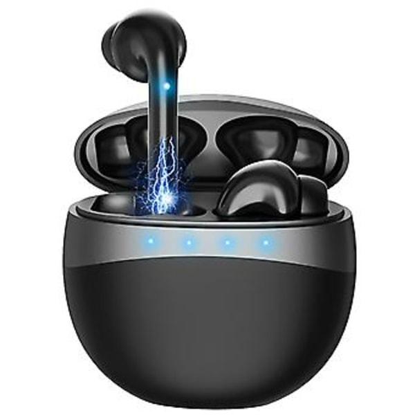 TWS Bluetooth 5.0 Hörlurar Trådlösa Hörlurar Stereo Hörlurar För Android iPhone (Svart)